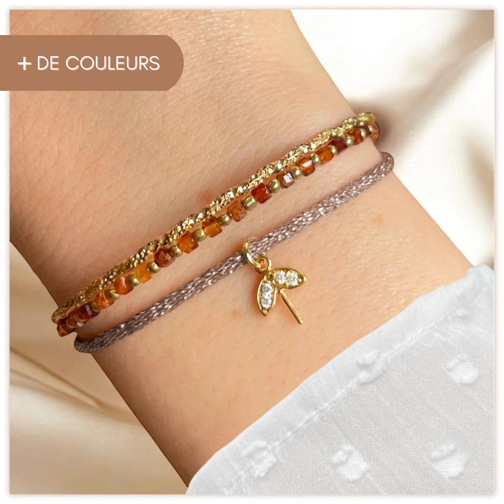 Bracelet à perles fines colorées - Bienveillante Frasque Bijoux