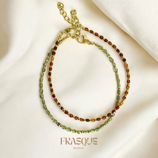 Bracelet à perles fines colorées - Bienveillante Frasque Bijoux